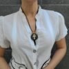 collar orgonita ankh artesanal México