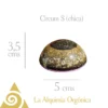 orgonita circum s semiesfera 5cm masaje energético