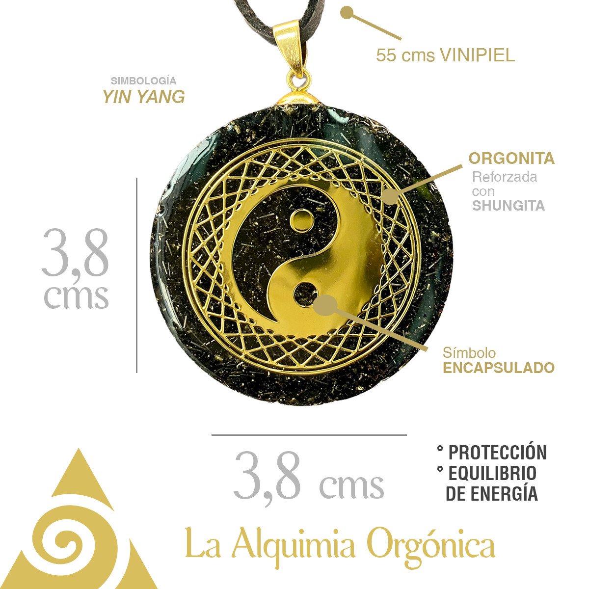Collar Orgonita Yin Yang - Imagen 3