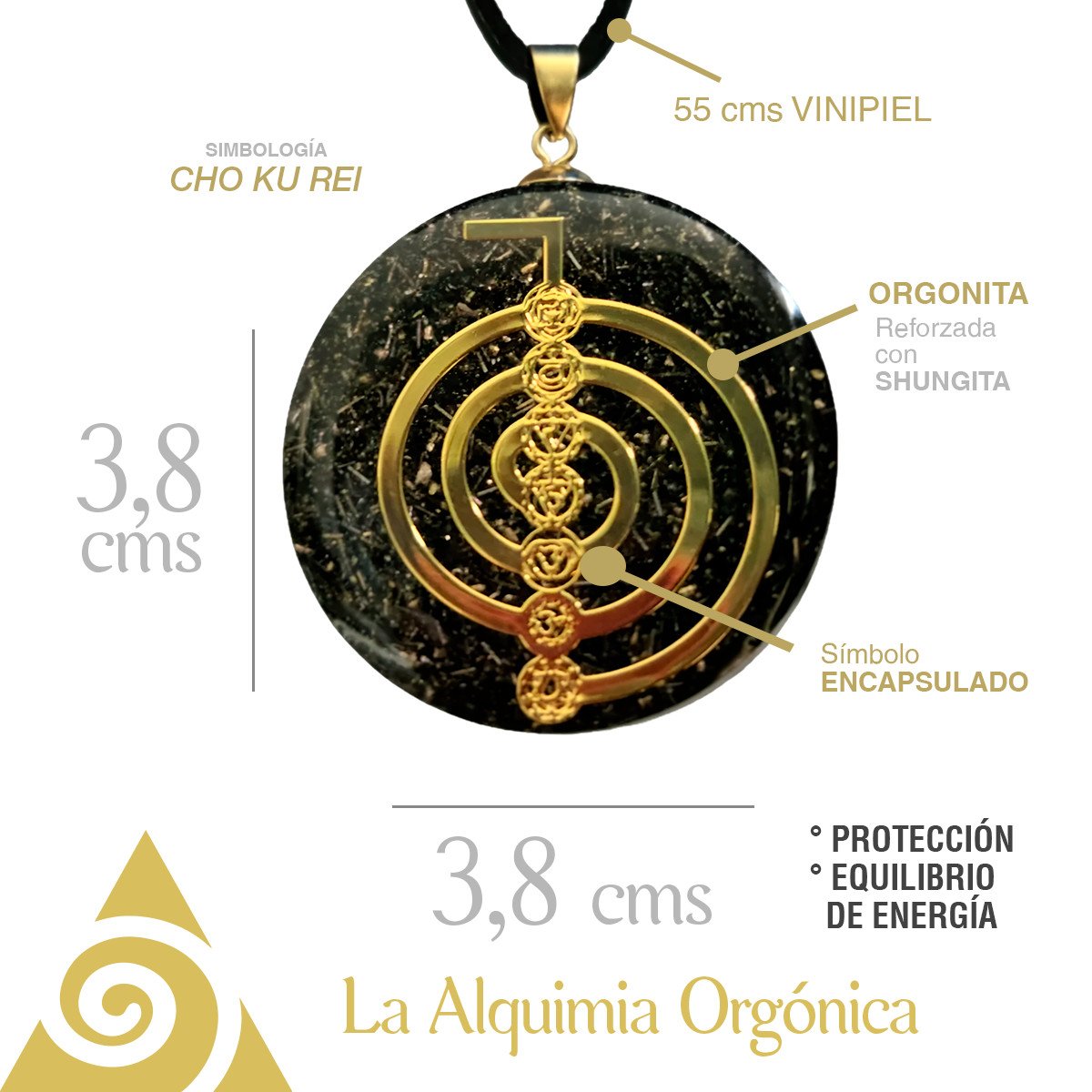 Collar Orgonita Cho Ku Rei - Imagen 2