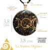 dije orgonita triple luna shungita turmalina negra