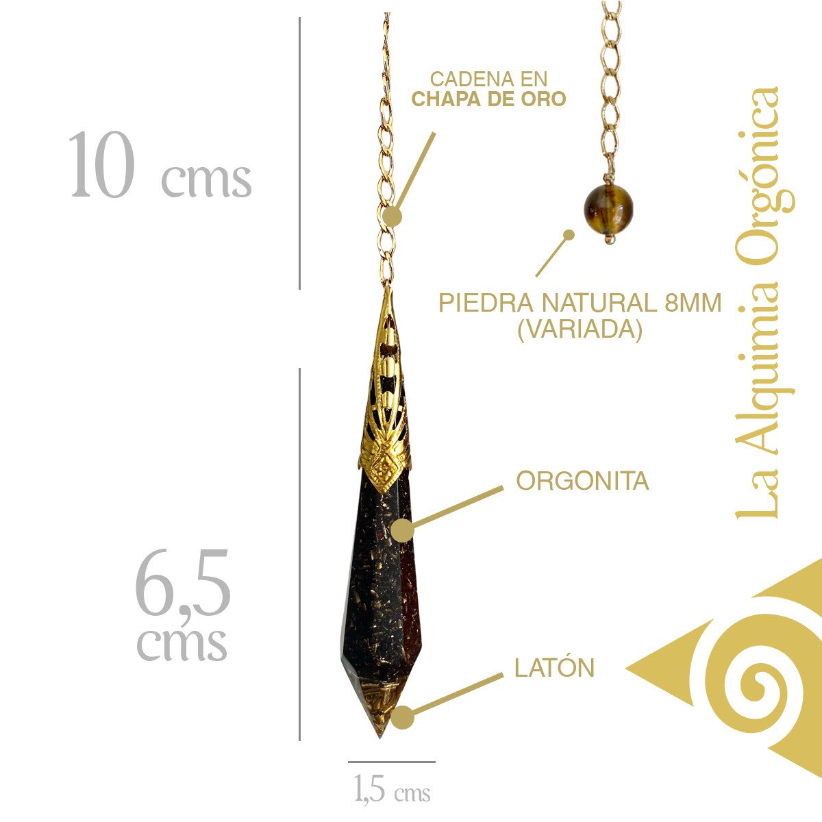 Péndulo Orgonita Sensus Gold - Imagen 3