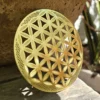 geometría sagrada flor de la vida dorada campo energético
