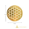 símbolo flor de la vida metal dorado efecto óptico